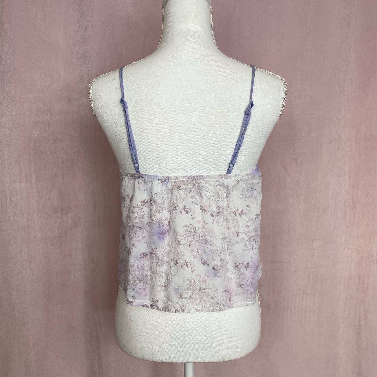 Reworked Flying Tomato Tie Dye Paisley Flowy Crop Tank, Size Small