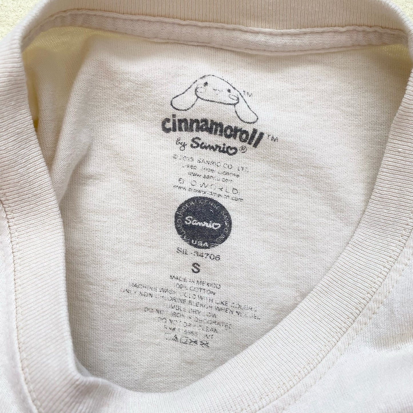 Reworked Sanrio Cinnamoroll Graphic Crop Tee, Size Small