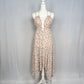 Secondhand Mahina Floral Rayon Handkerchief Hem Halter Midi Dress, Size Small