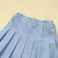 Secondhand Baby Blue Pleated Skater Tennis Skort Mini Skirt, Size XXS