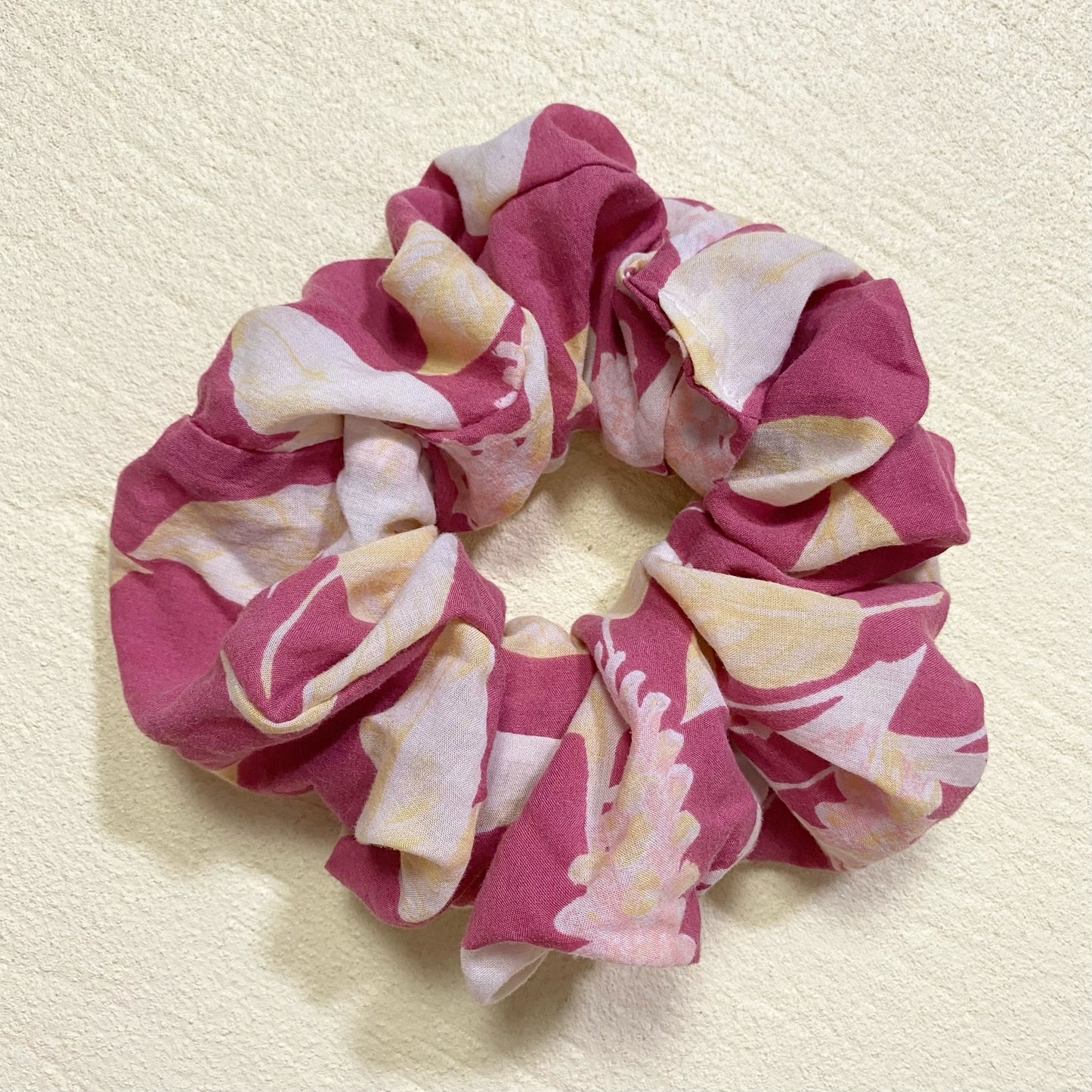 Scrap Fabric Tropical Cotton Jumbo Scrunchie