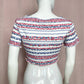 Upcycled Karen Scott Berry Print Crop Tee, Size S/M