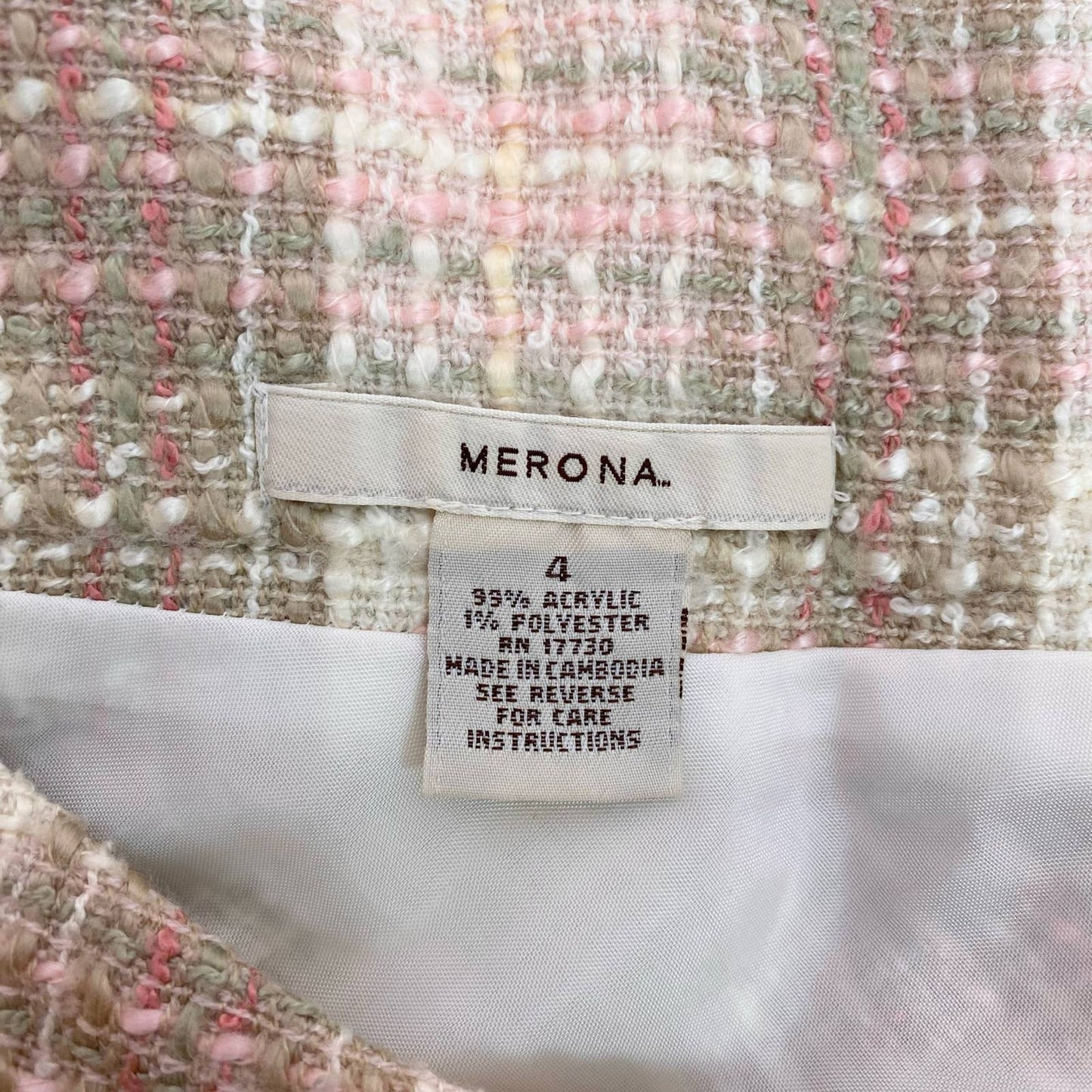 Secondhand Merona Knit Plaid Midi Skirt, Size 4