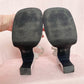 Y2K Mudd Silver Chunky Sandal Heels, Size 6.5