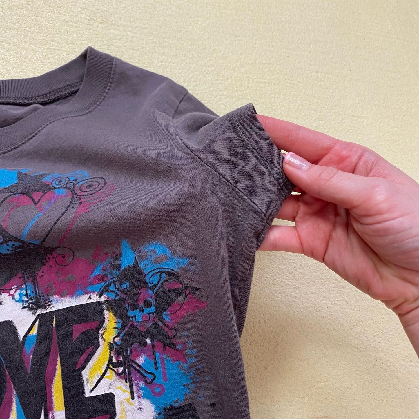 Y2K Piper & Blue Love Graphic Baby Tee, Size Small