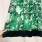 Vintage ABS Collection Green Floral Silk Dress, Size 2