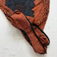 Y2K Deco Style Mesh Velvet Animal Print Bodysuit, Size Medium