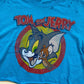 Reworked Tom & Jerry Distressed Crop Graphic Tee, Size Medium