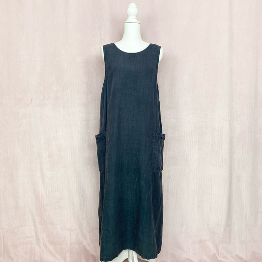Vintage Bloomingdale’s Studio Linen Midi Dress, Size Medium
