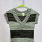 Y2K Stripe Knit Mini Sweater Dress, Size Medium