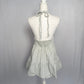 Secondhand Wild Fable Green White Stripe Halter Fit & Flare Mini Dress, Size Medium
