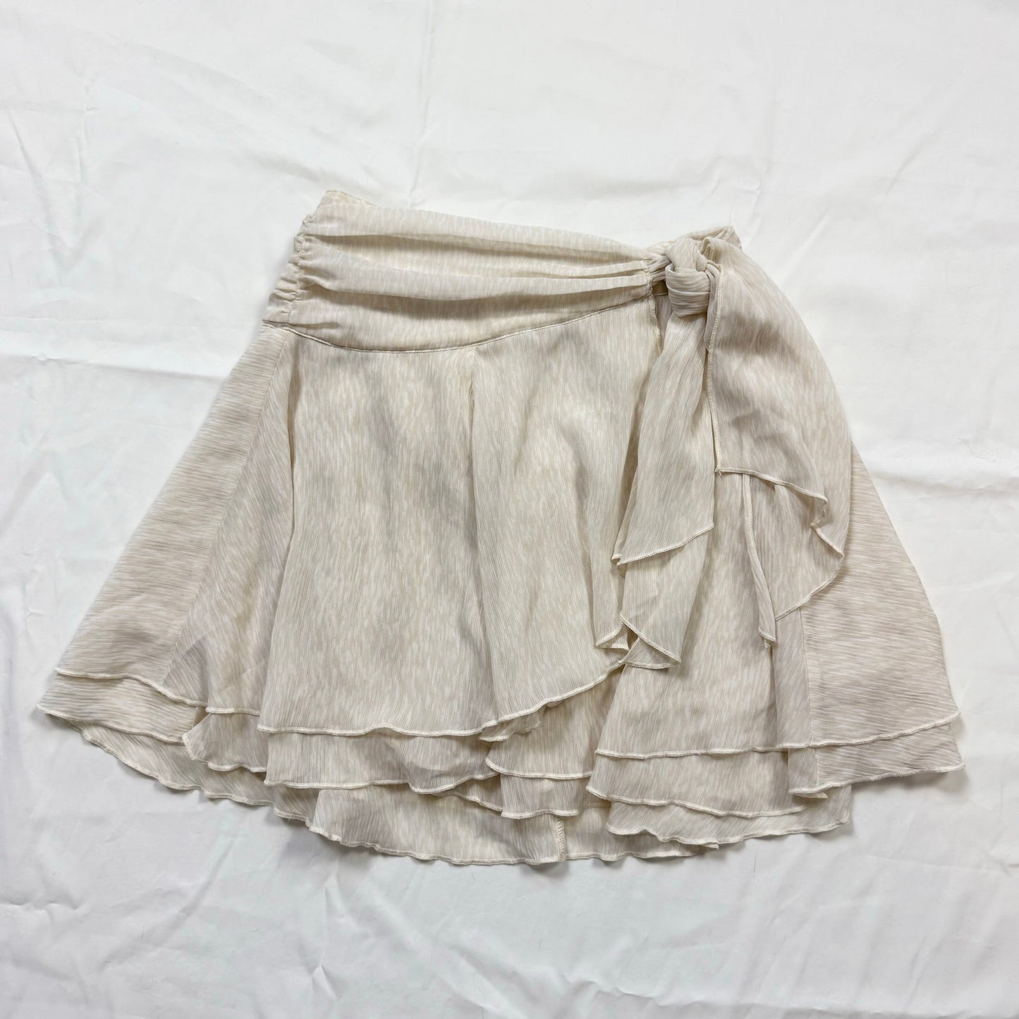 Secondhand Aerie Chiffon Tiered Wrap Mini Skirt, Size XS