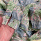 Vintage Handmade Satin Floral Puff Sleeve Maxi Dress