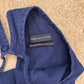 Secondhand Urban Outfitters Hattie Navy High Neck Linen Blend Jumpsuit, Size 4