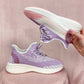 Preowned Berness Purple Pink Knit Athletic Sneakers, Size 7