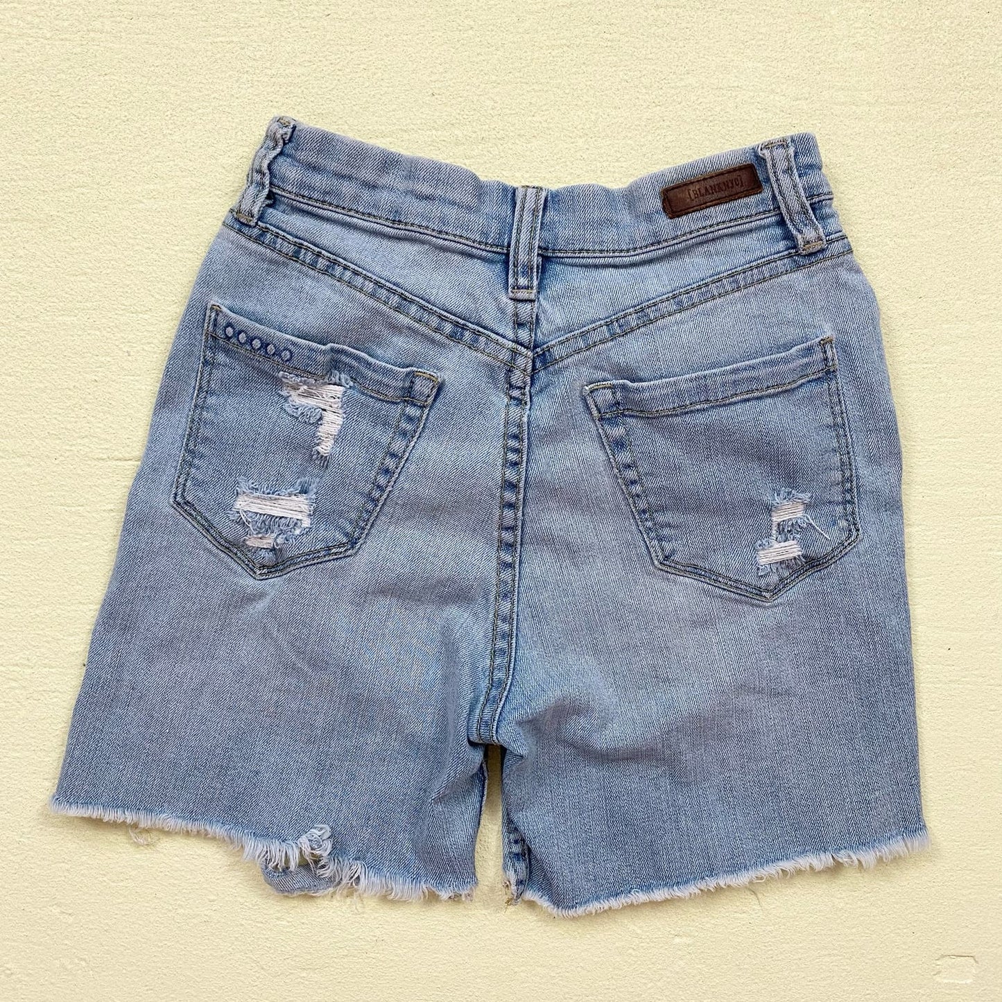 Secondhand Blank NYC Distressed Denim Bermuda Shorts, Size 24