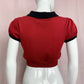 Reworked Meow Cat Short Sleeve Crop Sweater, Size Medium