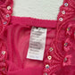 Secondhand Pink Mesh Sequin Lace Babydoll Lingerie Mini Nightgown, Size XL