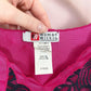 Vintage Woman Within Pink Satin Black Lace Top, Size 1X