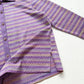 Secondhand Purple Zigzag Metallic Stripe Knit Button Up Rhinestone Collar, Size XL