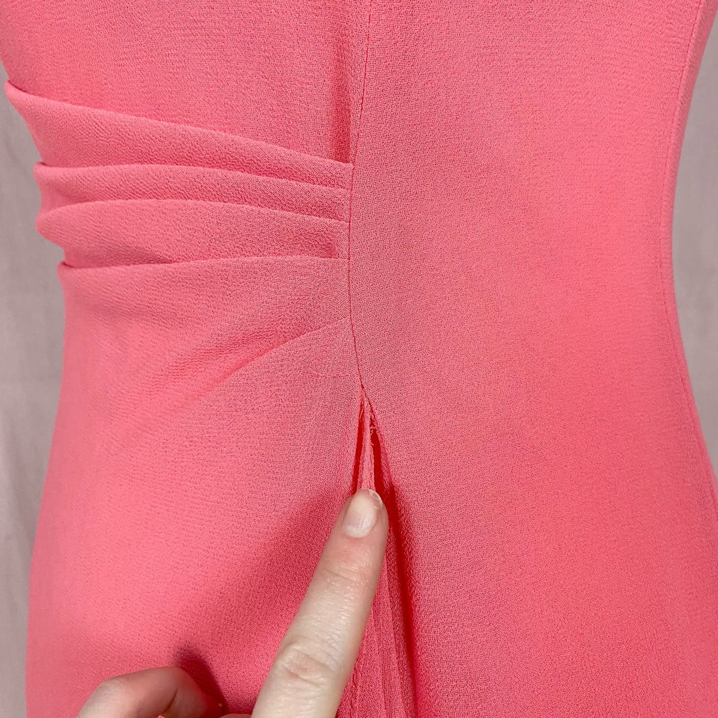 Vintage Aspeed Peach Chiffon bridesmaid Long Dress, Size Medium