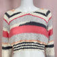 Reworked Sonoma Stripe Knit Crop Sweater, Sized Size Medium