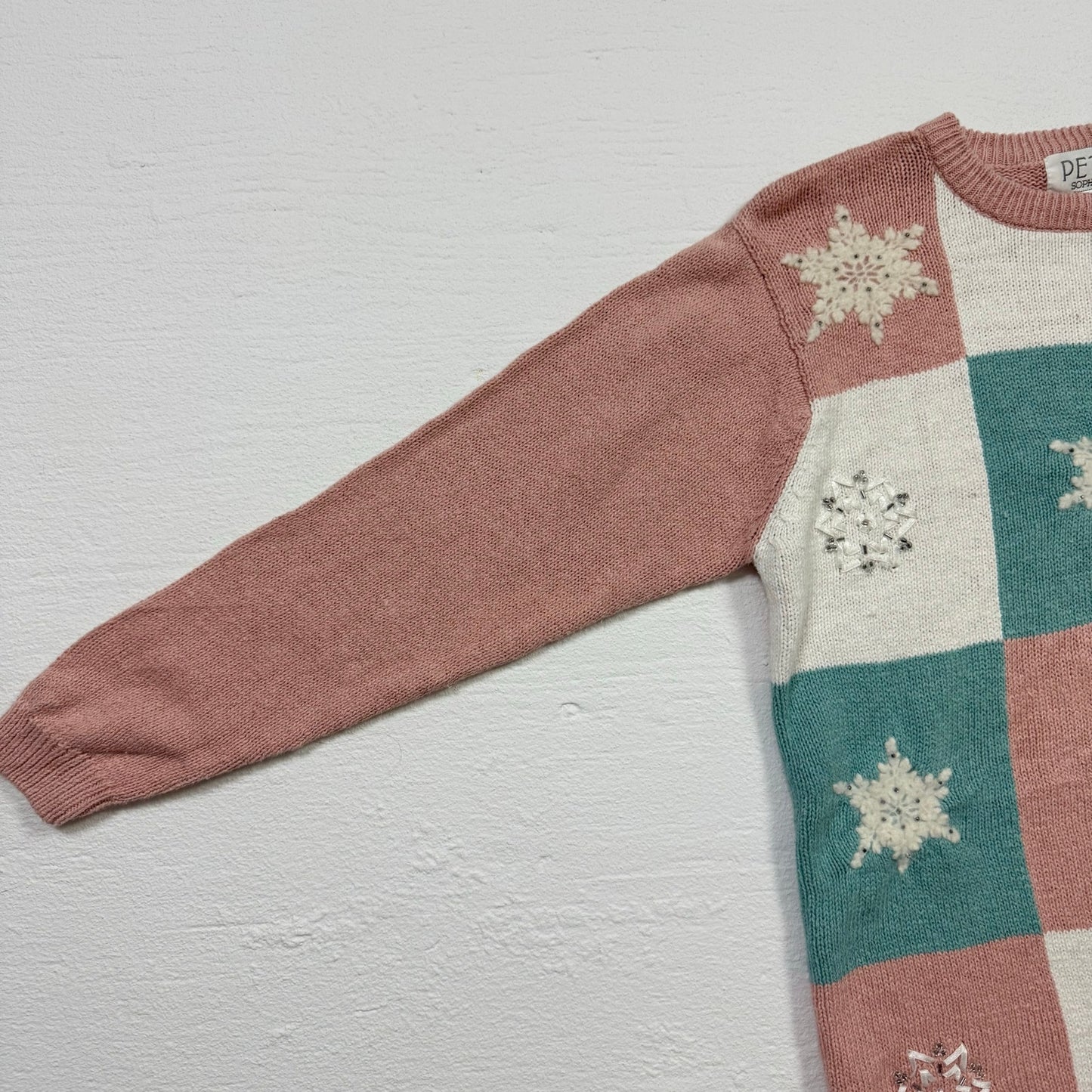 Vintage Petite Sophisticate Snowflake Sweater, Size Small