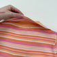 Y2K Bebe Pink Orange Ribbed Stripe Polo Top, Size Medium