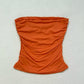 Secondhand House of Harlow 1960 Orange Ruched Tube Top, Size Small