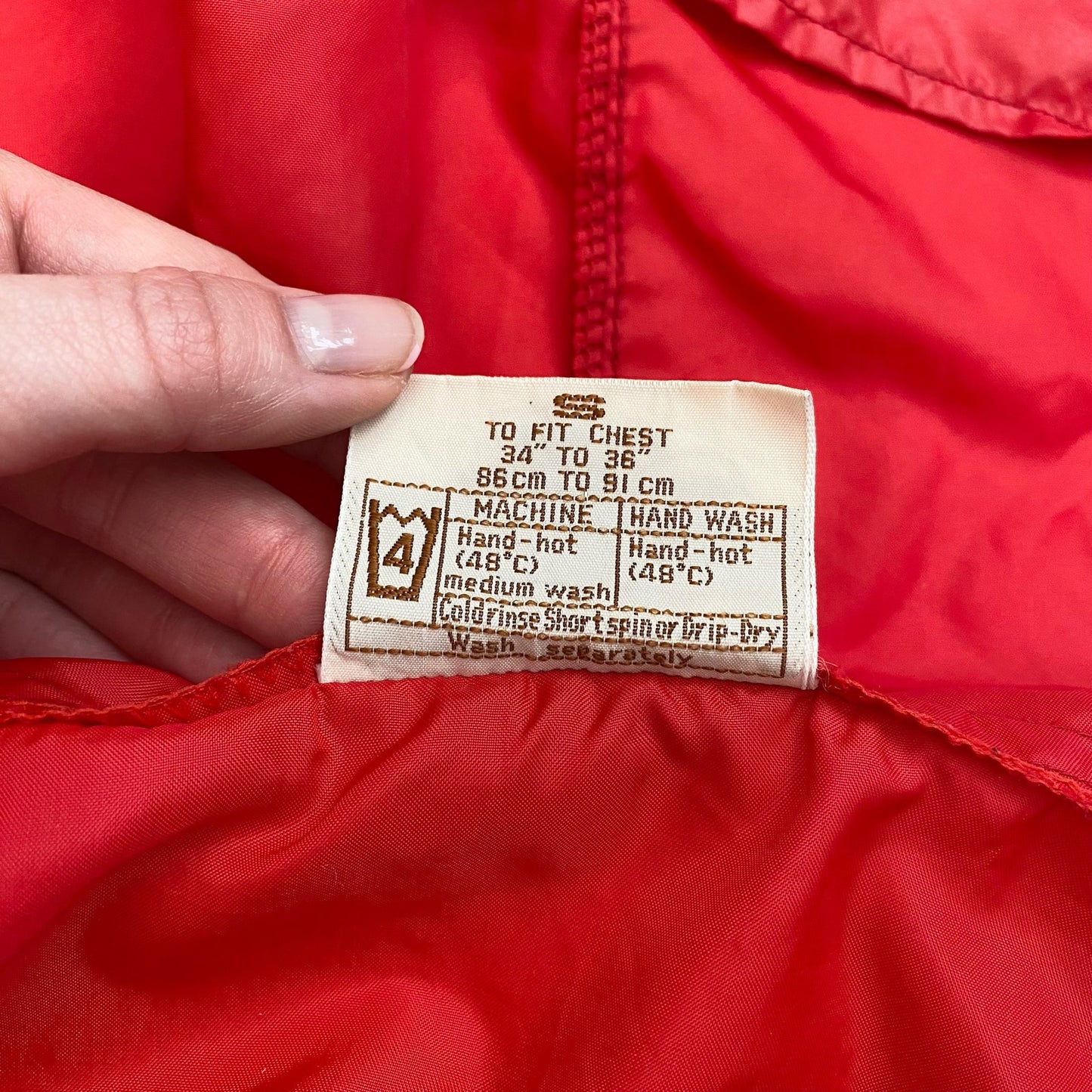 Vintage All American Football Red Zip Up Hooded Windbreaker, Size Small