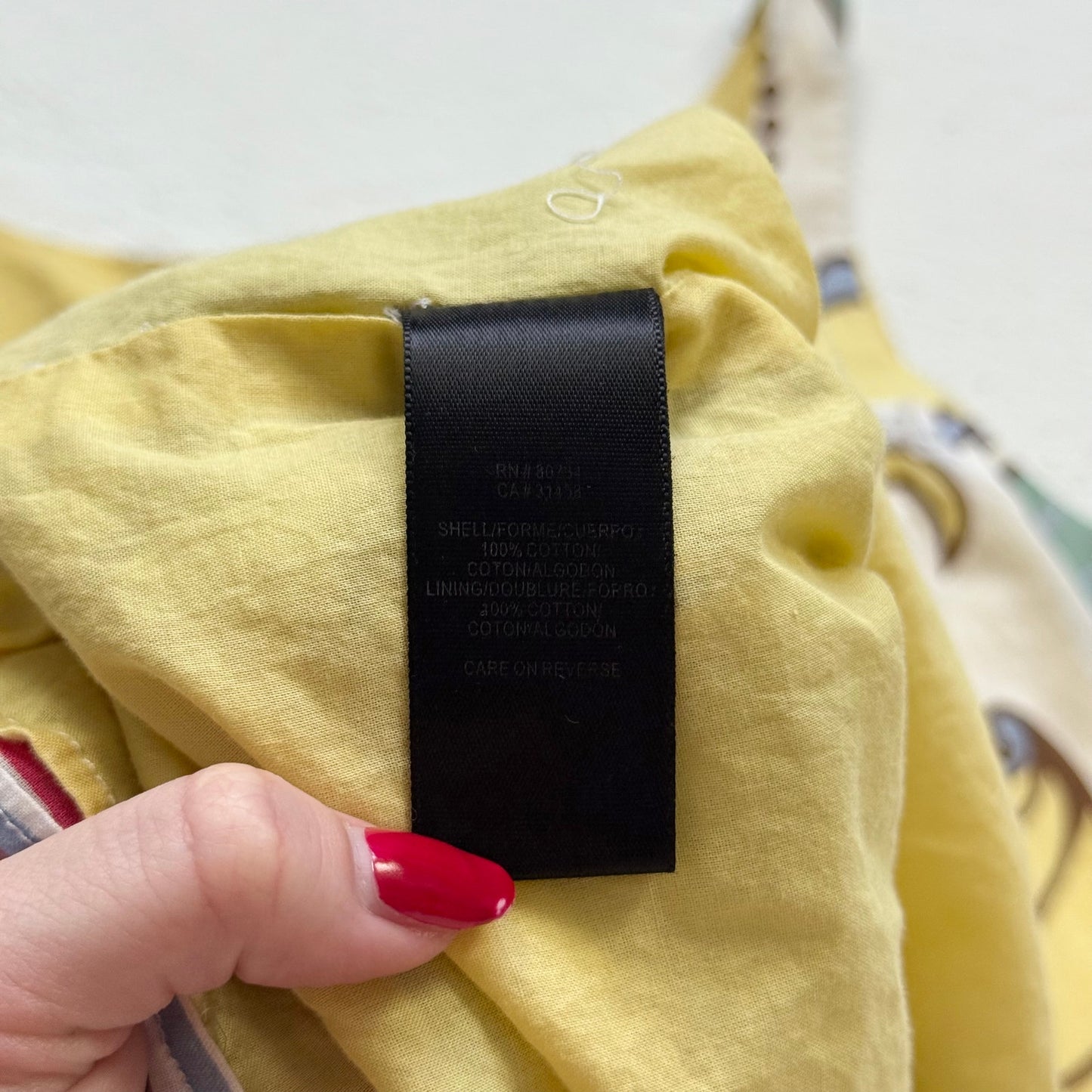 Secondhand BCBG Paris Yellow Floral Cotton Mini Dress, Size 4