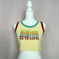 Reworked Wilson Crop Graphic Tank Top, Size Small