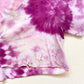 Upcycled Distressed Pink Purple Tie Dye Crop Tee, Size Small