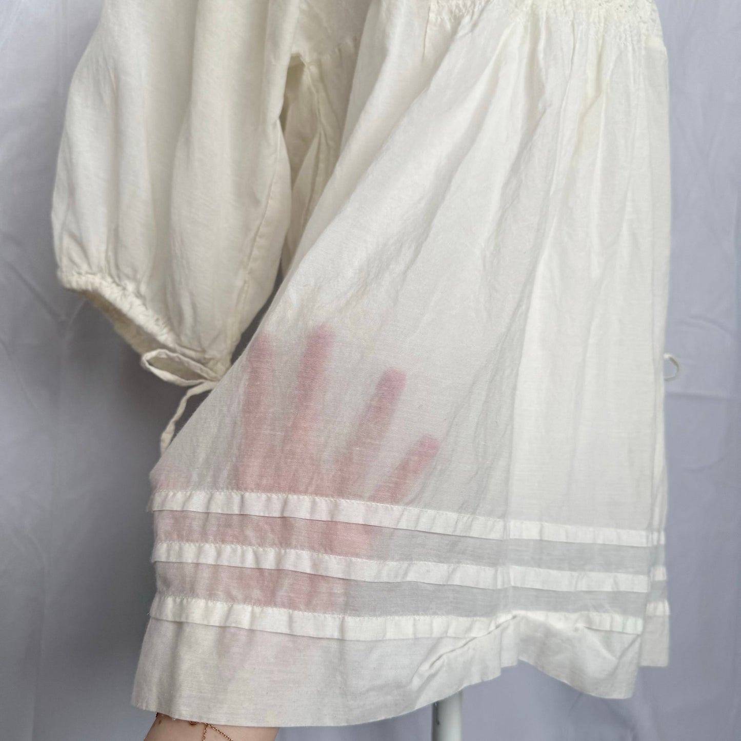 Secondhand River Island Puff Sleeve Babydoll Blouse, Size 12