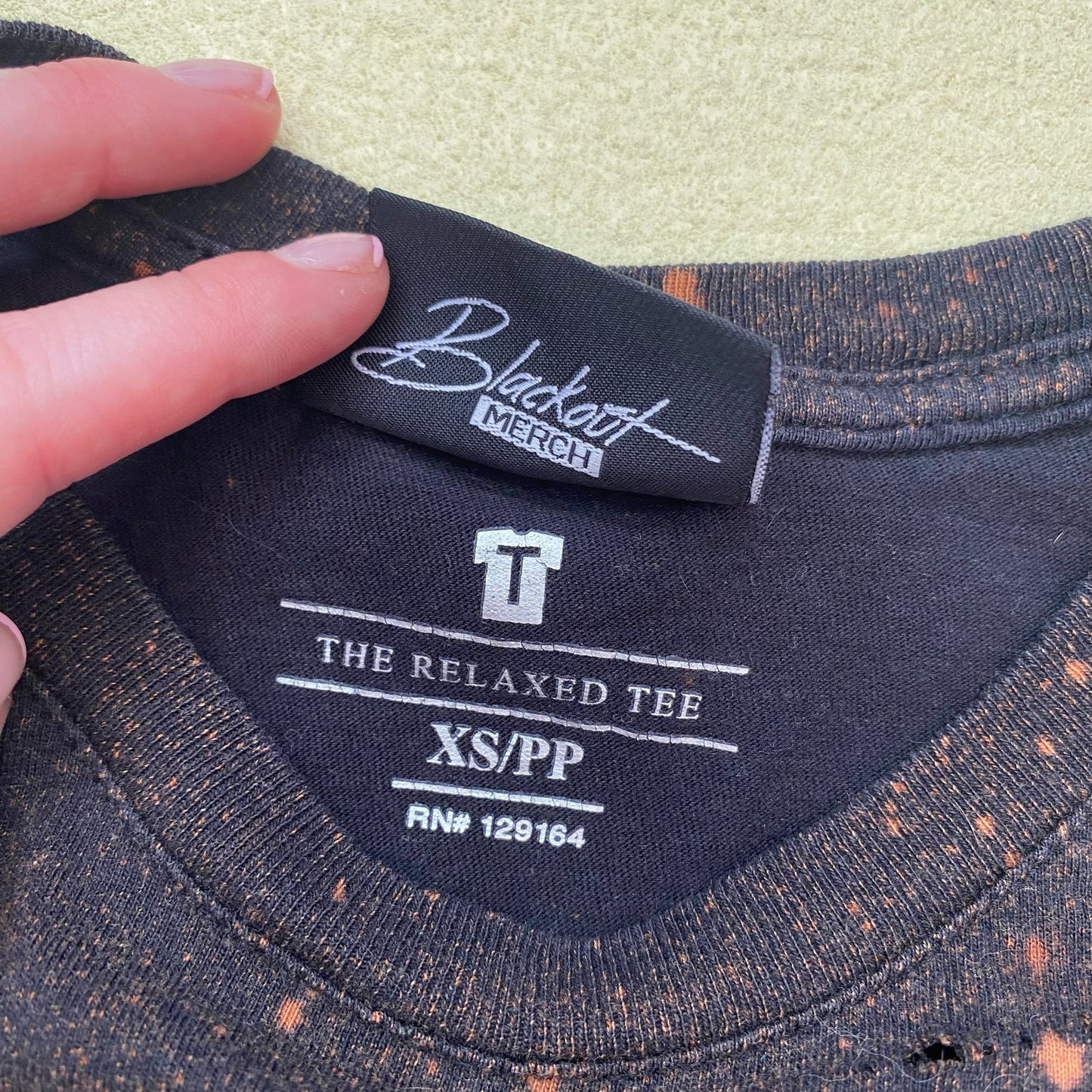 Upcycled The Doors Acid Wash Distressed Graphic Tee, Size XS