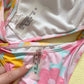 Secondhand Pink Floral Bikini & Mesh Skirt Set, Size Medium