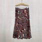 Secondhand Japanese Abstract Word Print Flare Midi Skirt, Size Small