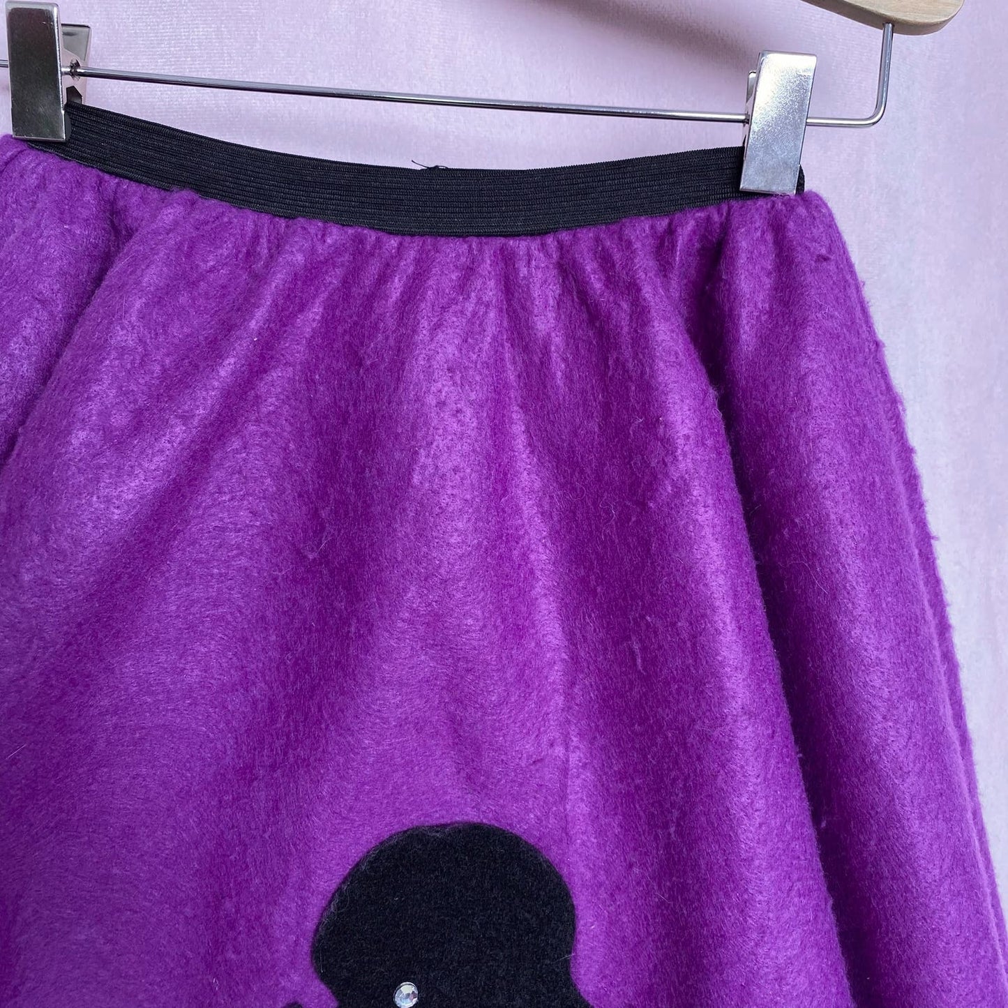 Vintage Purple Poodle Mini Swing Skirt, Size XXS