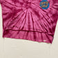 Upcycled Y2K Santa Cruz Skateboards Skull Tie Dye Distressed Crop Tee, Size S/M