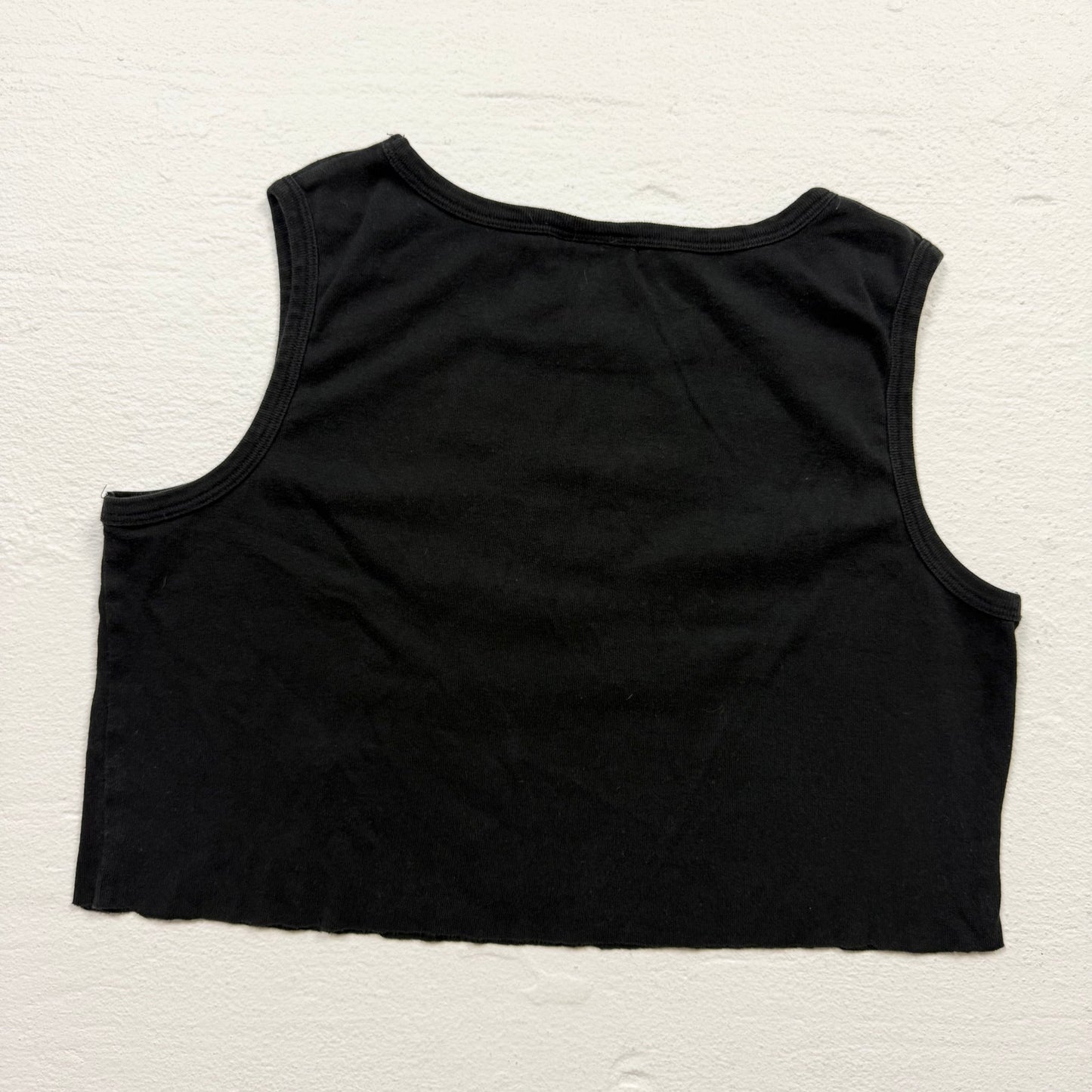 Reworked Everlast “Hit Like A Girl” Black Cutoff Crop Tank, Size XL
