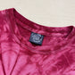 Upcycled Y2K Santa Cruz Skateboards Skull Tie Dye Distressed Crop Tee, Size S/M