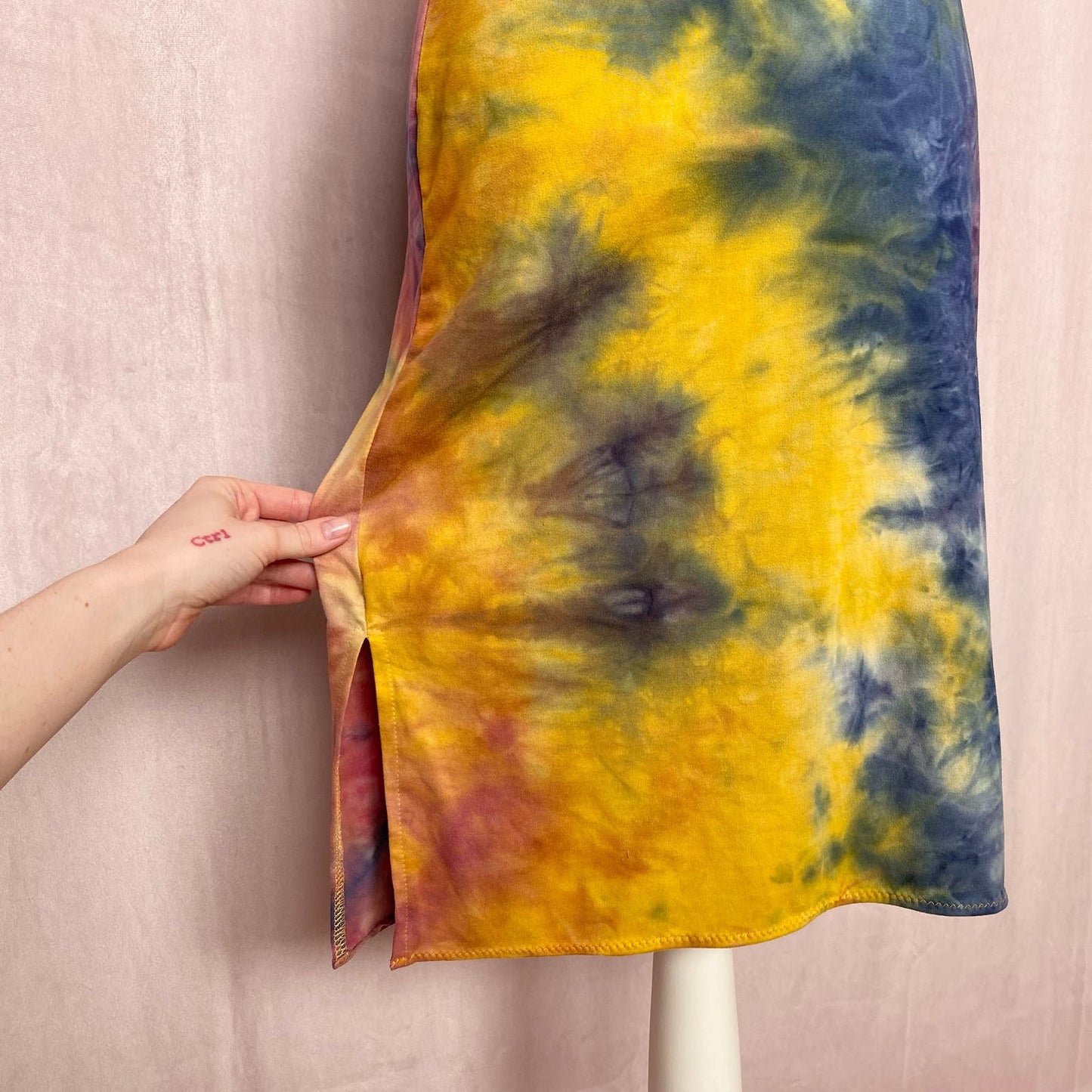 Upcycled Absolutely Love It Tie Dye Midi Dress, Size Medium