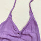 Vintage Purple Rayon Tie Dye Halter Dress, Size Small