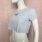 Reworked Social Butterfly Crop Tee, Size Small