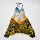 Y2K Les Tout Petits Sunflower Handkerchief Halter Dress, Fits XS