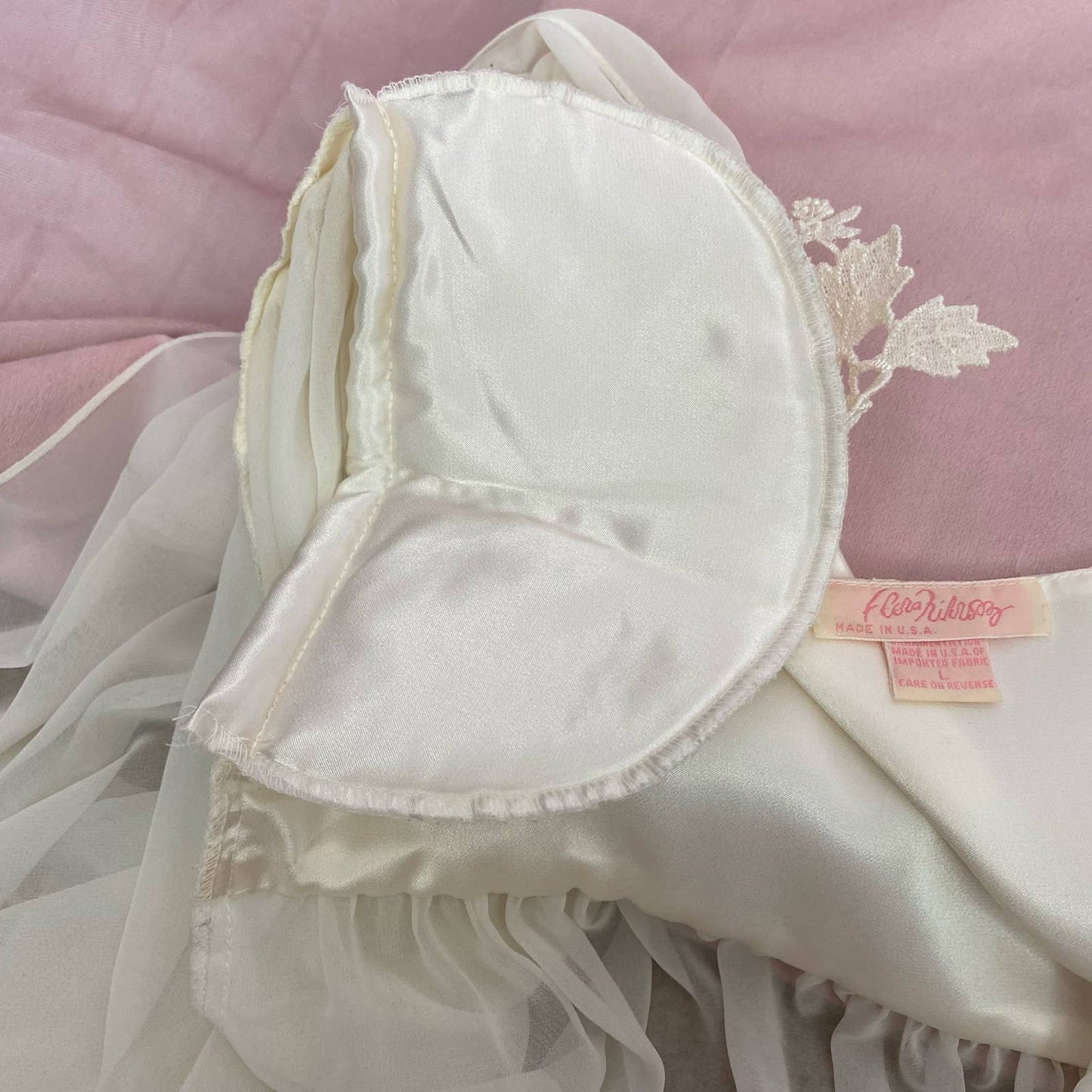 Vintage F Cera Hilrsoz Lace Sheer Kimono, Size Large