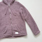 Secondhand Hollister Purple Teddy Sherpa Zip Hoodie Jacket, Size Medium
