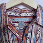 Vintage Robert Stock Silk Stripe Button Up Shirt, Size Medium