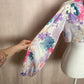 Reworked Vintage Floral Crop Long Sleeve Button Up