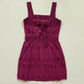 Secondhand Finders Keepers Burgundy Lace Mini Dress, Size Small